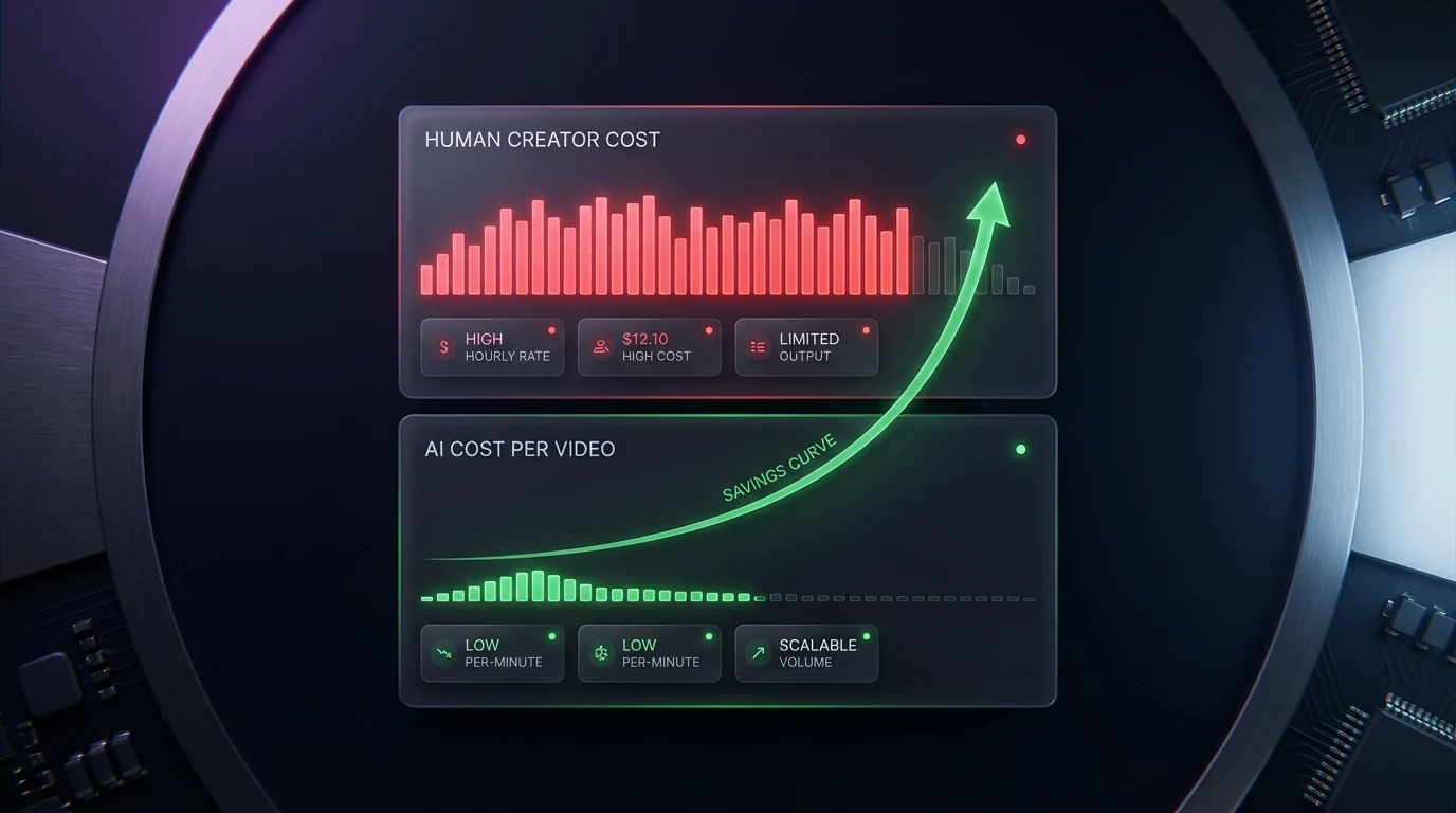 Economics of AI UGC tools — cost per video comparison vs creator pricing